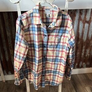 L.L. Bean Men's Casual Plaid Shirt - Blue, Red, Yellow